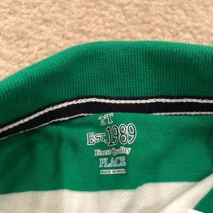 Children's Place Shirts & Tops - NWT Children’s Place green white polo size 2T Children's Place Shirts & Tops - NWT Children’s Place green white polo size 2T